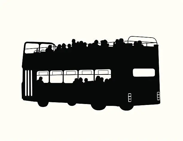 Vector illustration of Tourist Double Vector Silhouette
