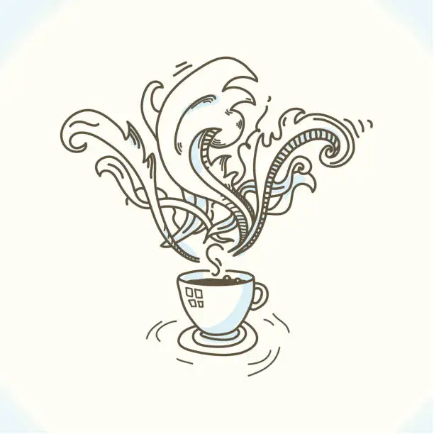 Vector illustration of Wonderful coffee