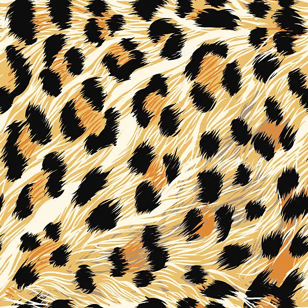 Vector illustration of Leopard Fur (seamless tile)