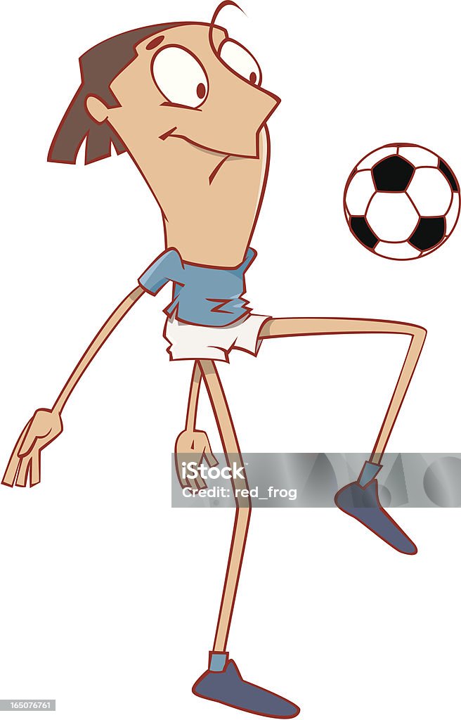 Joueur de football - clipart vectoriel de Cartoon libre de droits