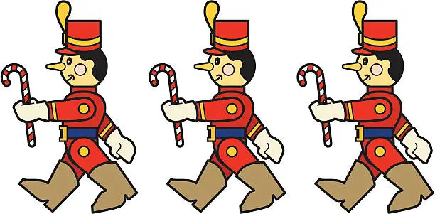 Vector illustration of Toy soldiers