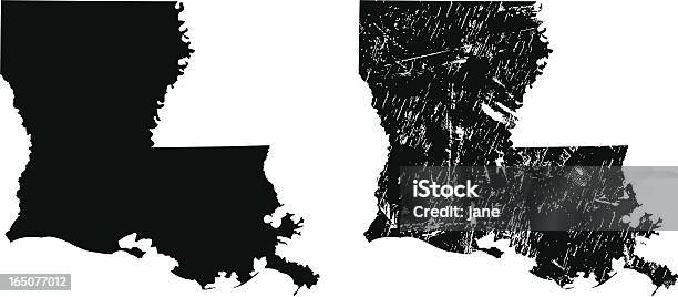 Louisiana - Immagini vettoriali stock e altre immagini di Louisiana - Louisiana, Carta geografica, Contorno - Forma