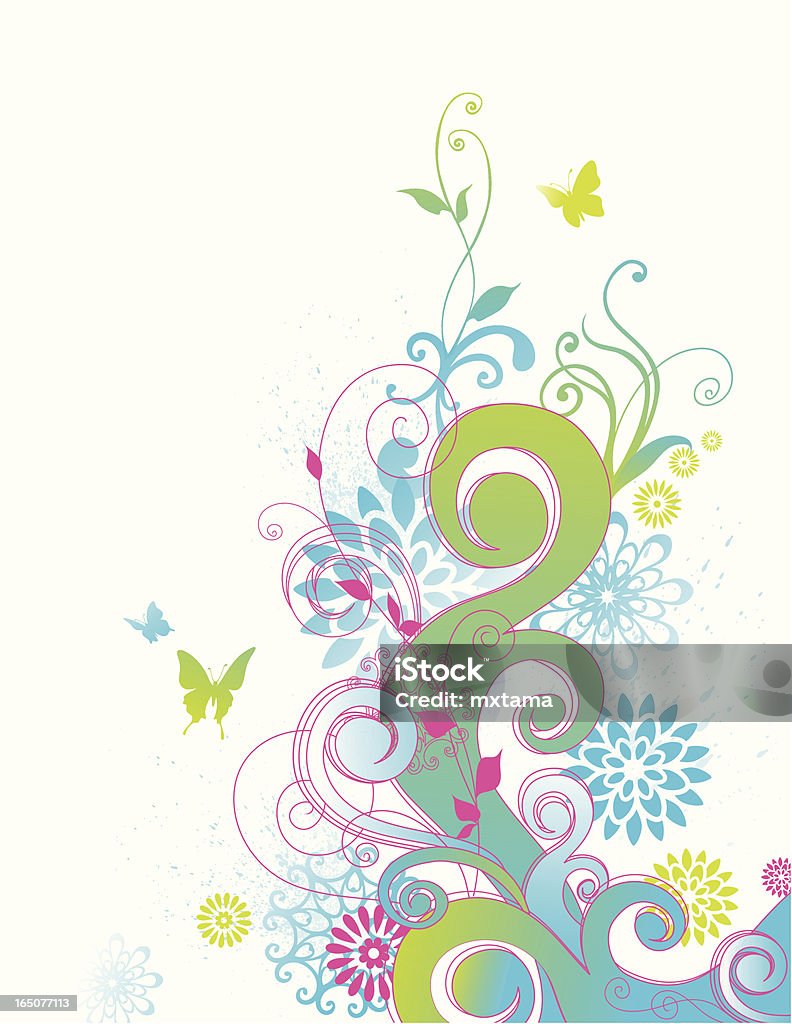 Playful Spring Playful Spring Stock Illustration - Download Image Now - Flower, Spray ...