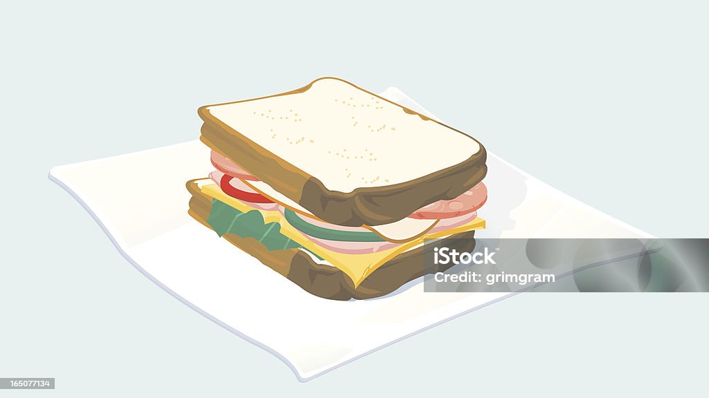 Deli-Sandwich auf Serviette - Lizenzfrei Illustration Vektorgrafik