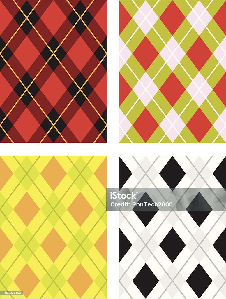 Argyle Seamless Patterns plenty of argyle / in seamless patterned swatches / like in a sweater Gray Color stock vector