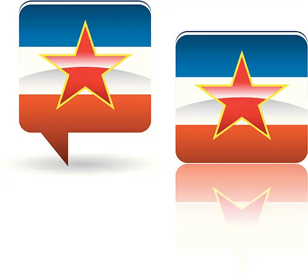 Vector illustration of National Flag of Yugoslavia
