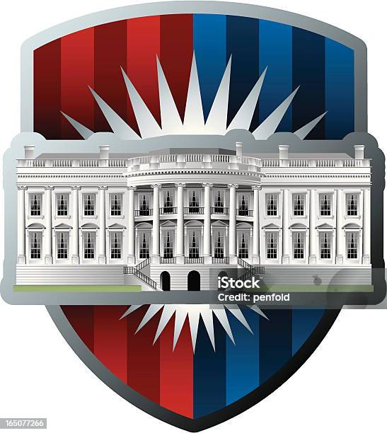 American Biały House - Stockowe grafiki wektorowe i więcej obrazów Biały Dom - Biały Dom, Ameryka, Czerwony