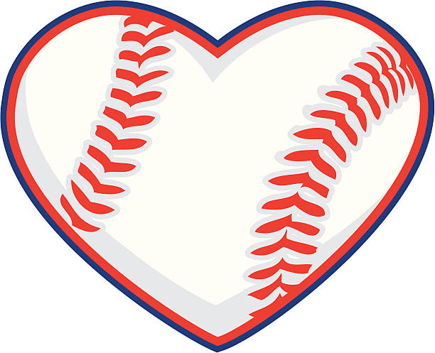 Baseball love vector art illustration