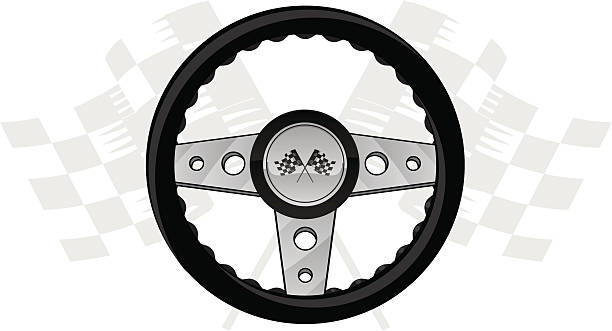 ilustrações, clipart, desenhos animados e ícones de volante - steering wheel motorized sport stock car racecar