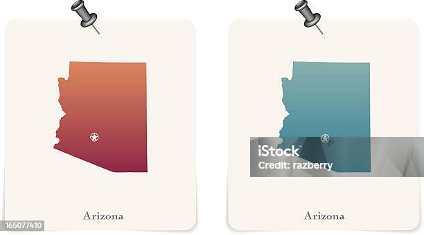 Vetores de Arizona State Cartões De Vermelho E Azul e mais imagens de Arizona - Arizona, Azul, Branco