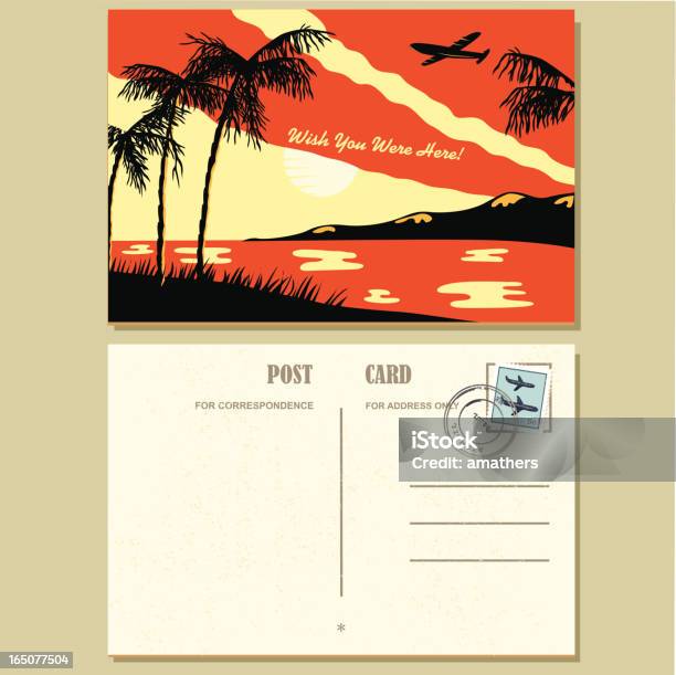 Ilustración de Postal De Estilo Década De 1940 y más Vectores Libres de Derechos de Tarjeta postal - Tarjeta postal, Retro, Anticuado