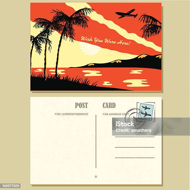 Década De 40 Postal - Arte vetorial de stock e mais imagens de Cartão Postal - Cartão Postal, Estilo retro, Fora de moda - Estilo