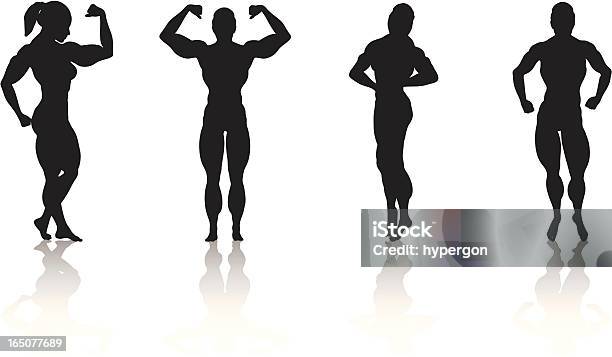 Female Bodybuilder Stock Illustration - Download Image Now - Active Lifestyle, Activity, Adult