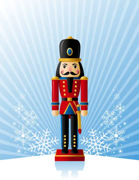 Vector illustration of Christmas nutcracker