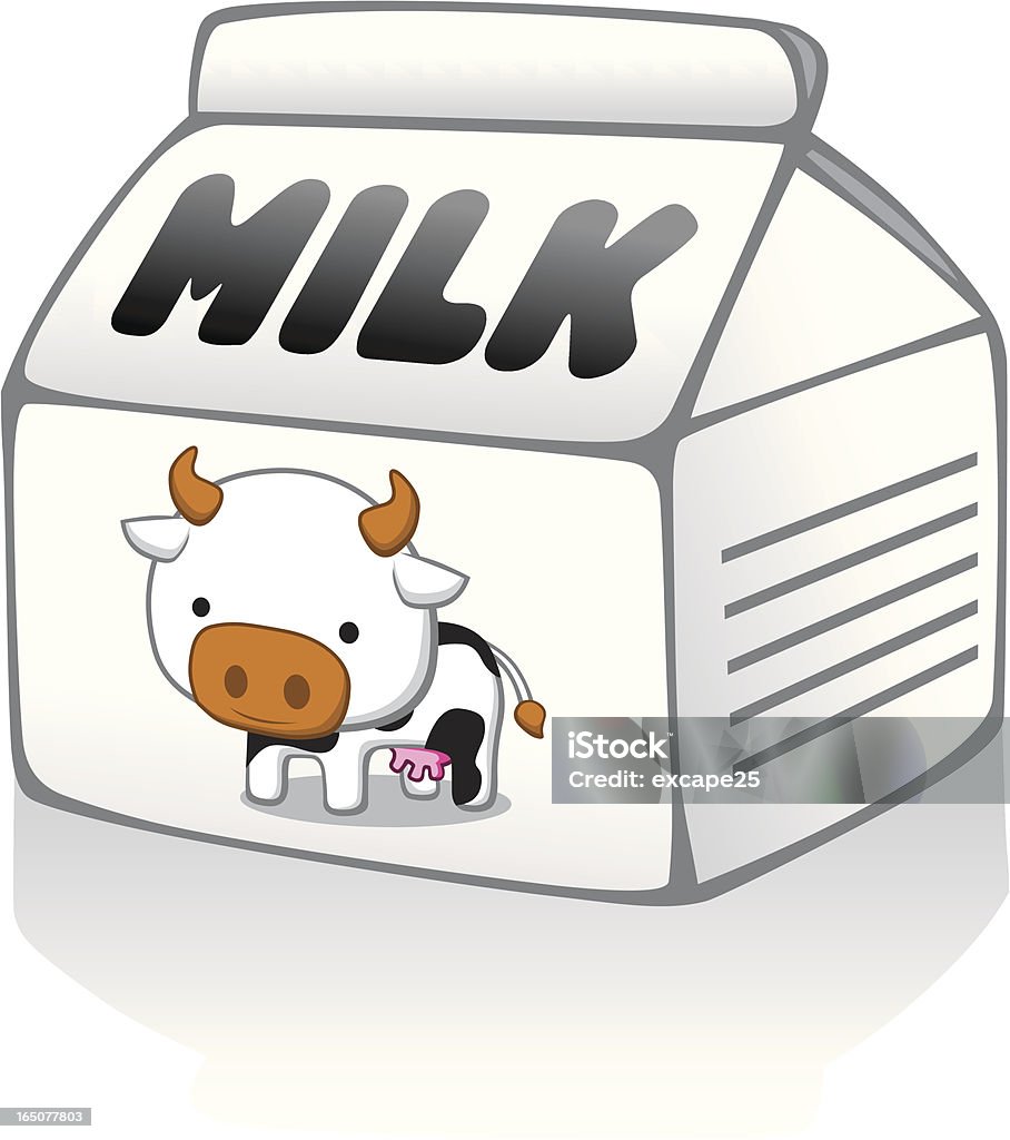 Cartón de leche - arte vectorial de Animal libre de derechos