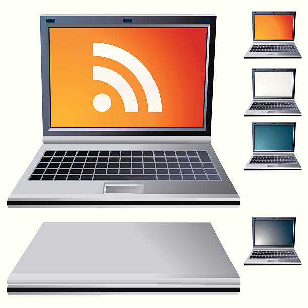 ilustrações, clipart, desenhos animados e ícones de abrir e fechar wi-fi - powerbook