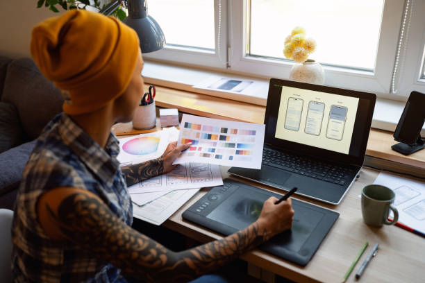 istock Young woman working at her home office 1650778941