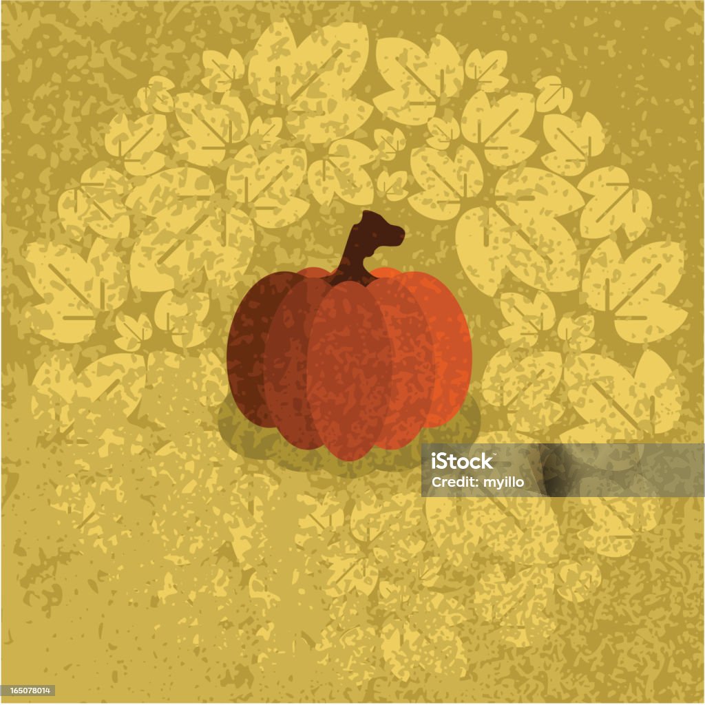 HARVEST AUTUMN WREATH a pumpkin in a wreath. You can remove the texture or change colours very easy. Autumn stock vector