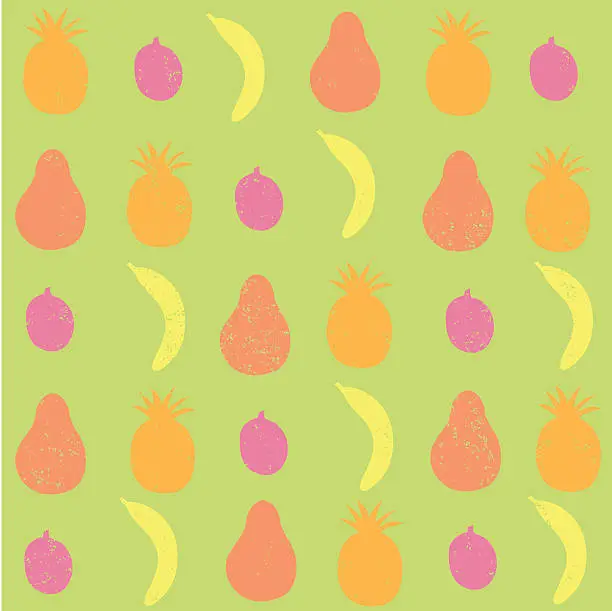 Vector illustration of Tropical Fruits Wallpaper