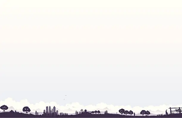 Vector illustration of Panoramic landscape