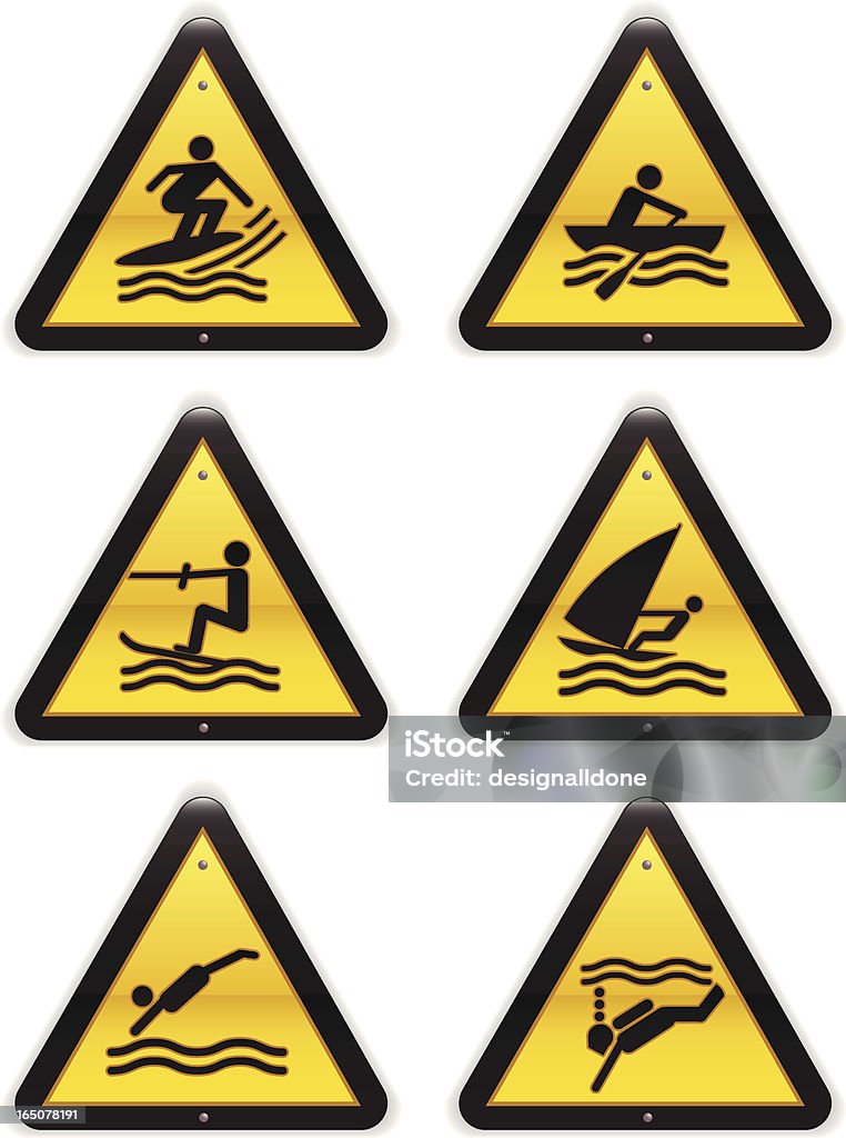 Признаки водные виды спорта - Векторная графика Опасность роялти-фри
