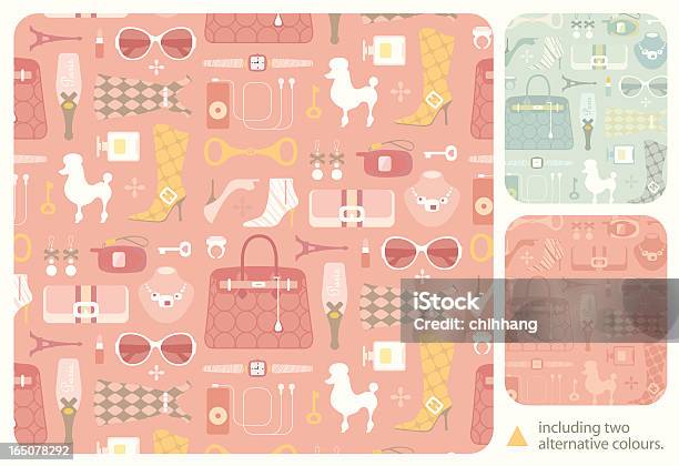 French Chic Pattern Stock Illustration - Download Image Now - Backgrounds, Fashion, Label