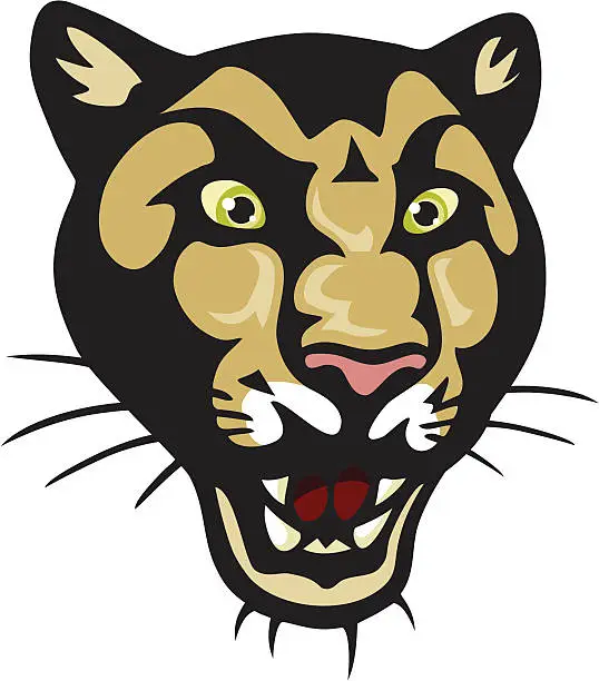 Vector illustration of Cougar Mascot