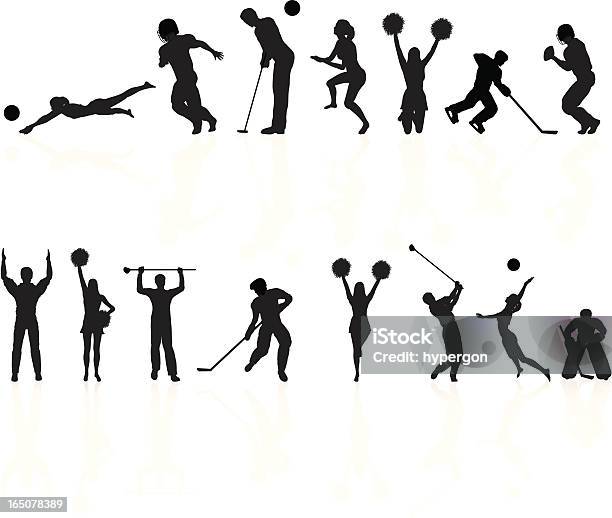 Sports Silhouette Collection Stock Illustration - Download Image Now - Sport, Vector, Men