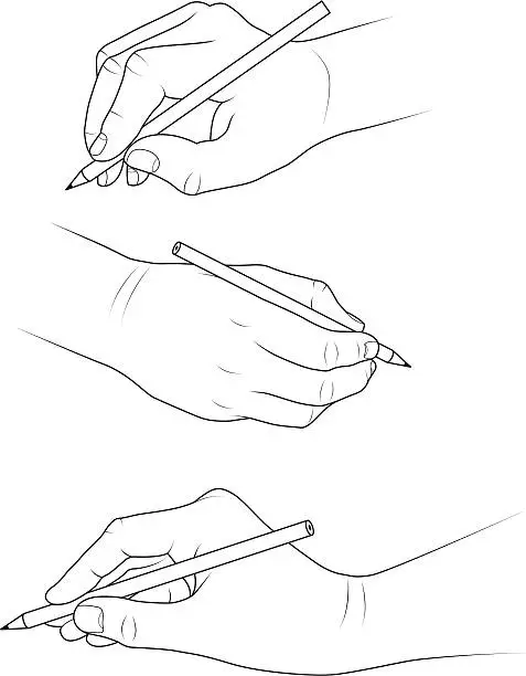 Vector illustration of Hands drawing