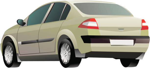 Car Rear Clipart 400+ Rear Of Car White Background Stock Illustrations, Royalty-Free ...
