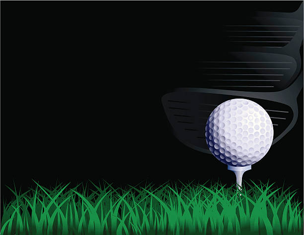 ilustrações de stock, clip art, desenhos animados e ícones de gira em um clube de golfe no tee bola na relva - golf swing golf golf club golf ball