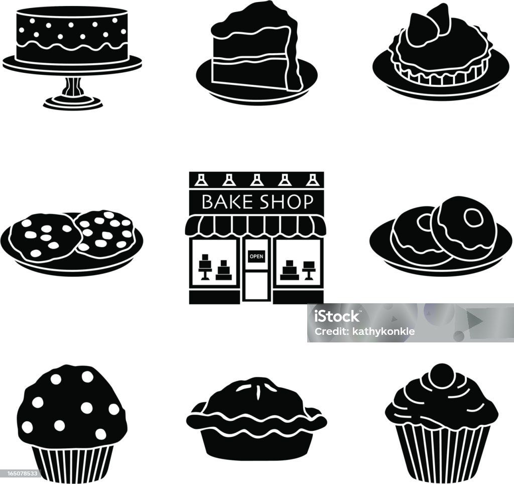 Boulangerie icônes - clipart vectoriel de Boulangerie libre de droits