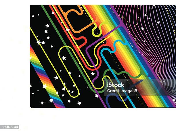 Rainbow Background Stock Illustration - Download Image Now - 1980-1989, Backgrounds, Retro Style