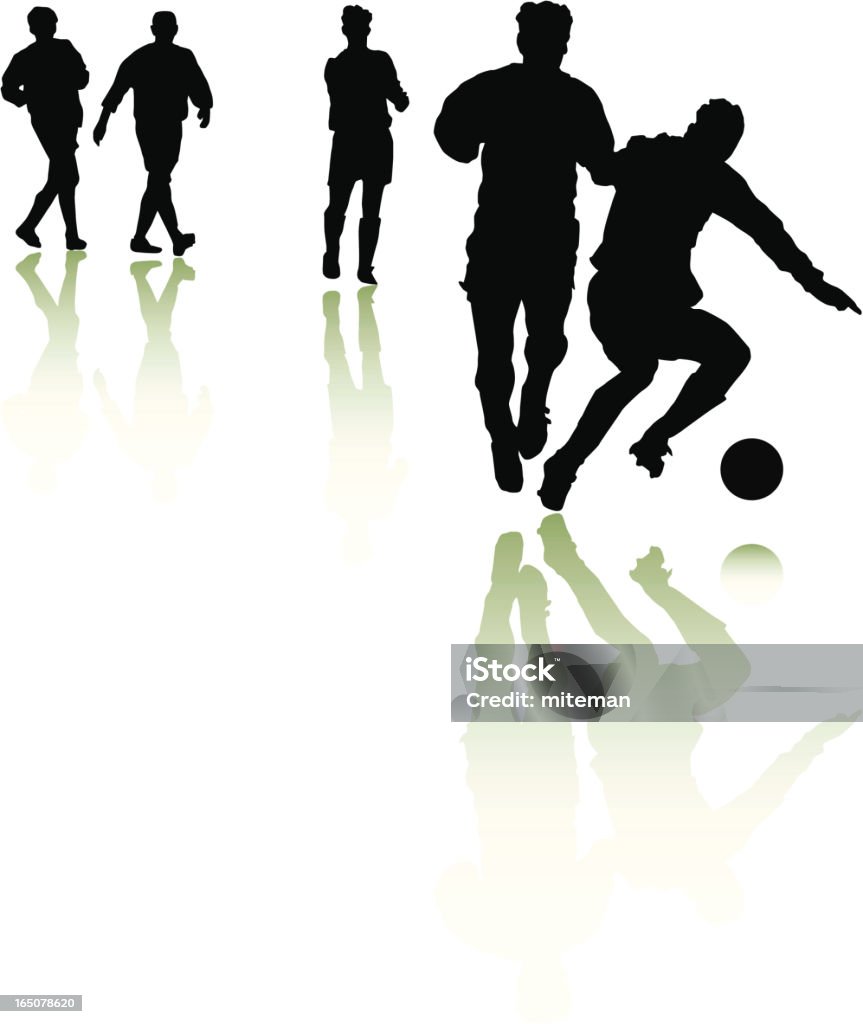 Jogadores de futebol - Royalty-free Adulto arte vetorial