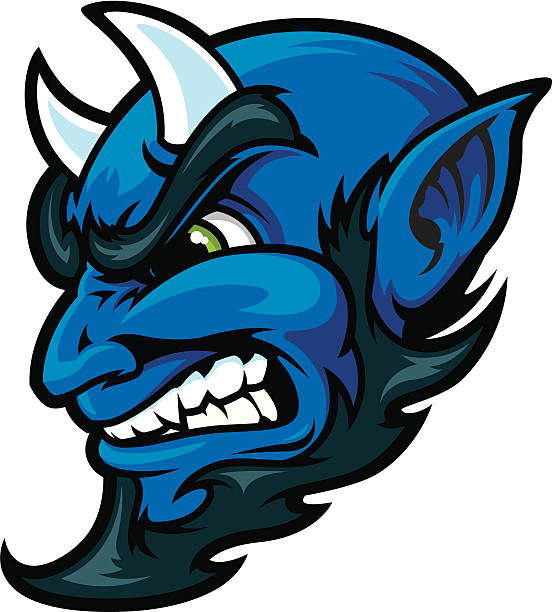 30+ Blue Devil Head Stock Illustrations, Royalty-Free Vector