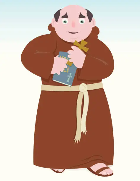 Vector illustration of Friar