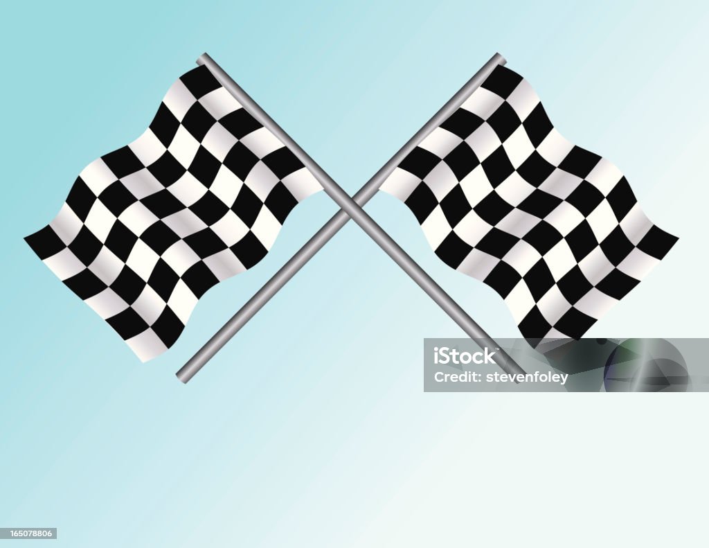 Drapeaux de course automobile - clipart vectoriel de Course de stock cars libre de droits