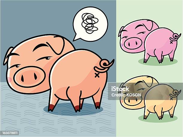 Schwein Comic Stock Vektor Art und mehr Bilder von Agrarbetrieb - Agrarbetrieb, Aktivitäten und Sport, Bewegung