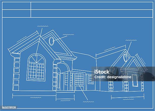 House Blueprint Stock Illustration - Download Image Now - DIY, House, Measuring