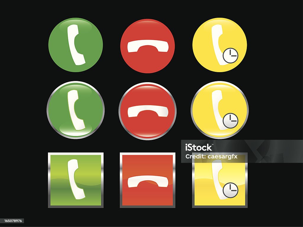 Telefon-icons - Lizenzfrei Auflegen Vektorgrafik