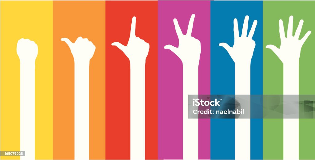 Counting hands Cartoon counting hands Arts Culture and Entertainment stock vector