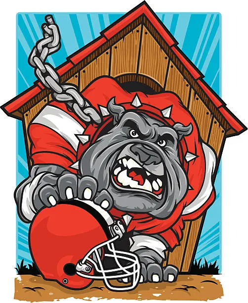 Vector illustration of Bulldog Football