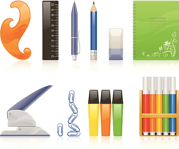 Vector illustration of Stationery