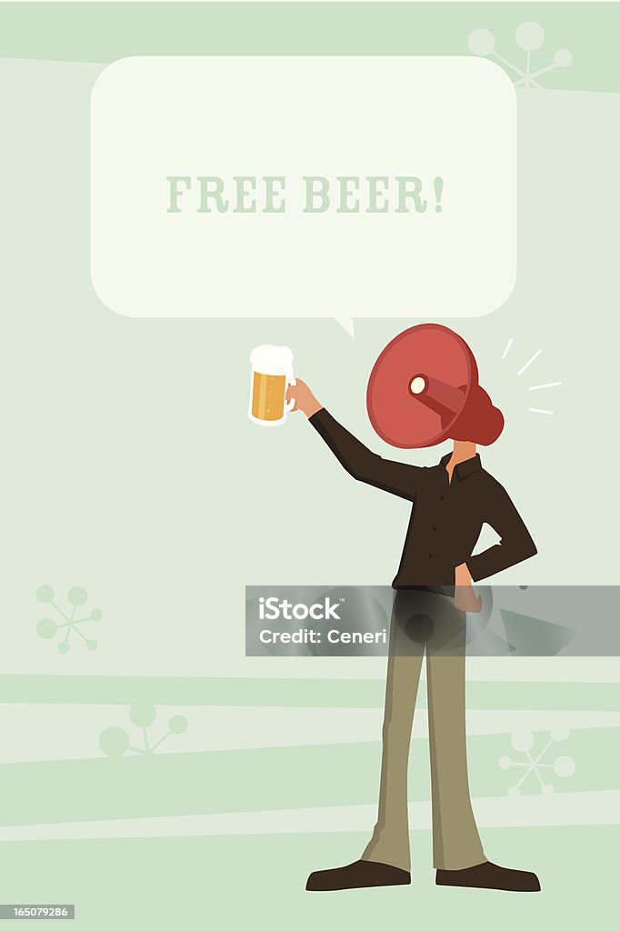 Free cerveja! - Vetor de Balão - Símbolo Ortográfico royalty-free