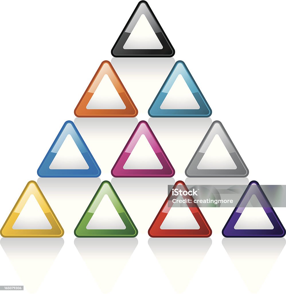 Botões de vidro: Pirâmides - Royalty-free Botão - Peça de Máquina arte vetorial