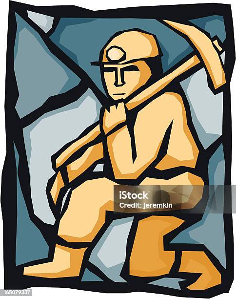 鉱山労働者に Pickaxe 番号 1 - 坑道のベクターアート素材や画像を多数ご用意 - 坑道, 鉱山労働者, イラストレーション