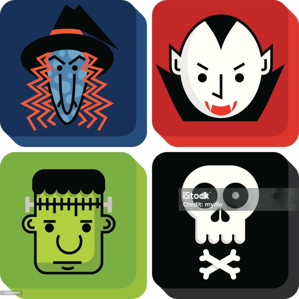 HALLOWEEN FAMIGLIA - arte vettoriale royalty-free di Blu