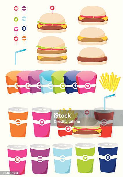 Burger Kupujutwórz Własny Zestaw - Stockowe grafiki wektorowe i więcej obrazów Bułka - Bułka, Cebula, Cheddar - ser