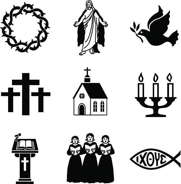 Jesus icons For other vector Christian icons in this series, please see: christian fish clip art stock illustrations
