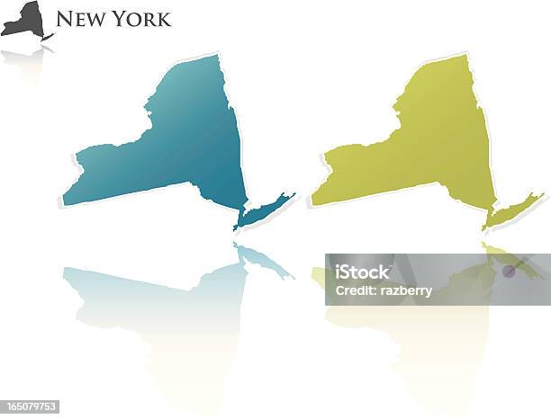 Gráficos Do Estado De Nova Iorque - Arte vetorial de stock e mais imagens de Azul - Azul, Cidade de Nova Iorque, Contorno